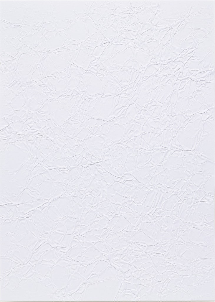 Work No. 327: A sheet of paper crumpled up and flattened out