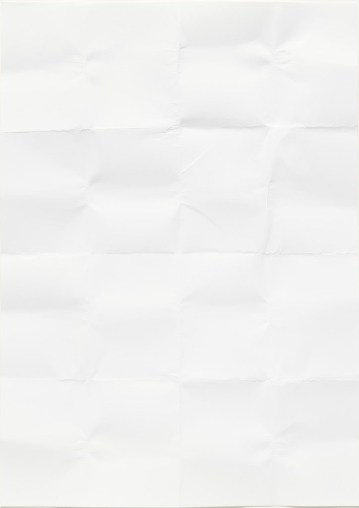 Work No. 328: A sheet of paper folded and unfolded