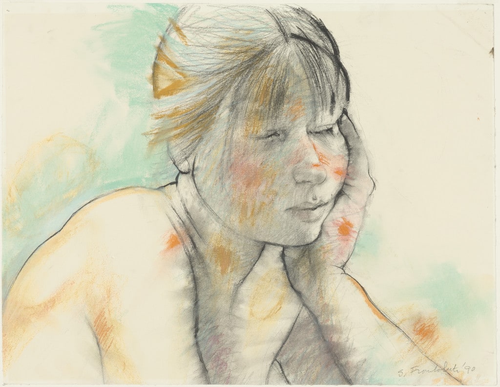 Untitled (Head with Orange and Green)