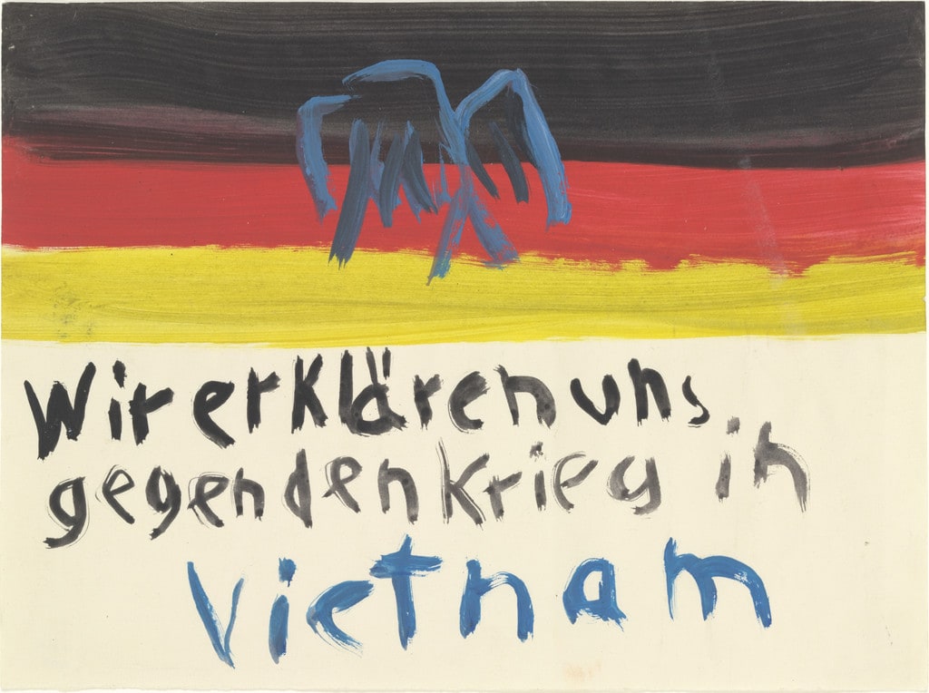 Wir erklaren uns gegen den Krieg in Vietnam
