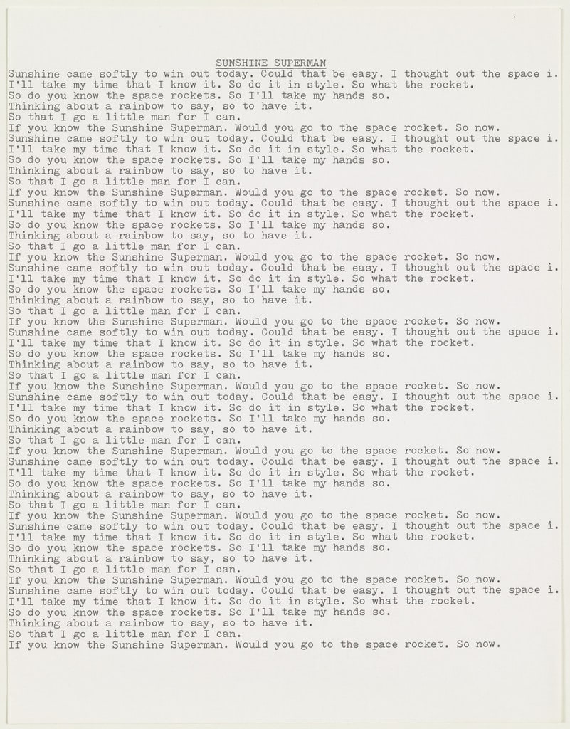 Untitled (Sunshine Superman)