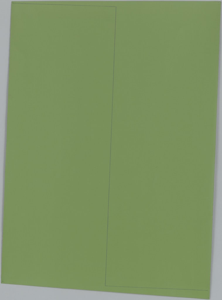 Four Distorted Rectangles with Line Division (Green, Blue, Sand, Ocher)