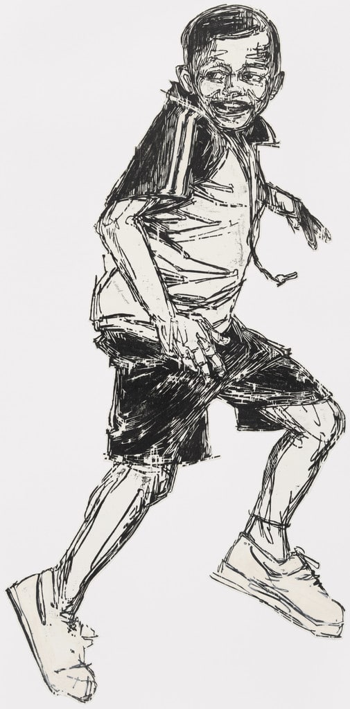 Boys Playing Baseball, Runner