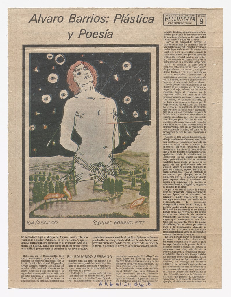 Popular Print for the Exhibition at the Museum of Modern Art, Bogotá