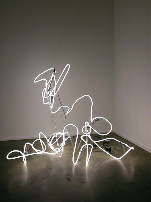 Untitled (Line after B. Nauman's The True Artist Helps the World by Revealing Mystic Truths)