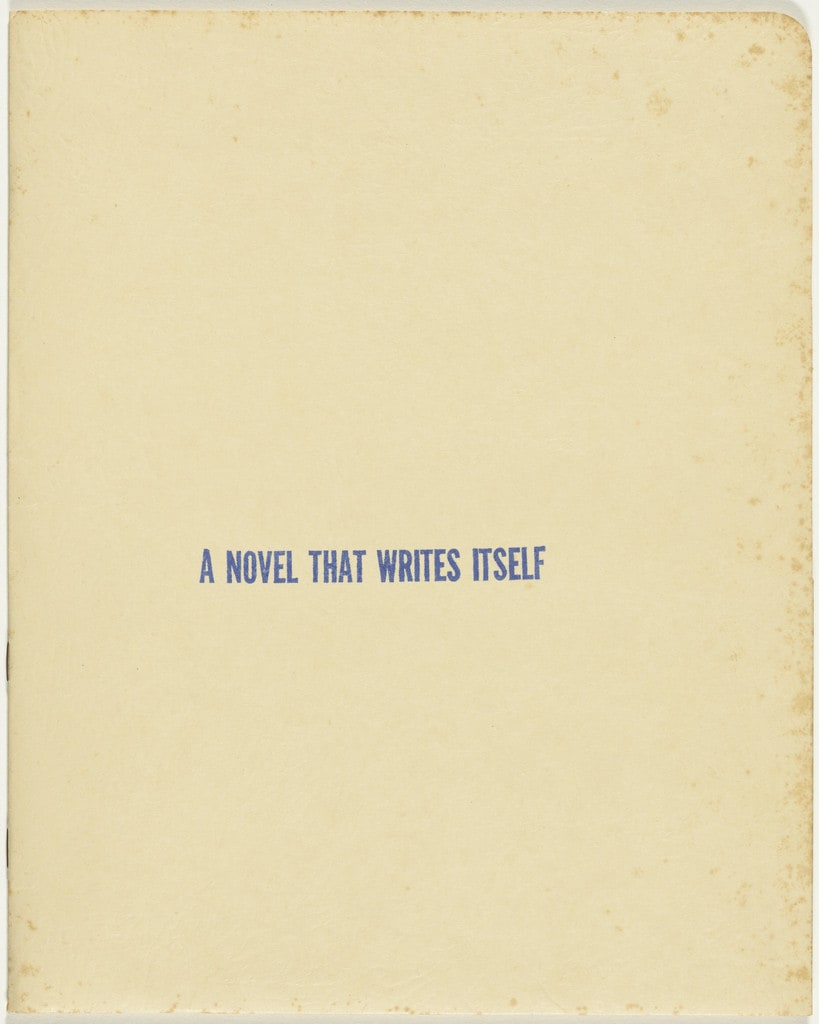 A Novel that Writes Itself: A Proposal to Friends and Supporters from Allen Ruppersberg