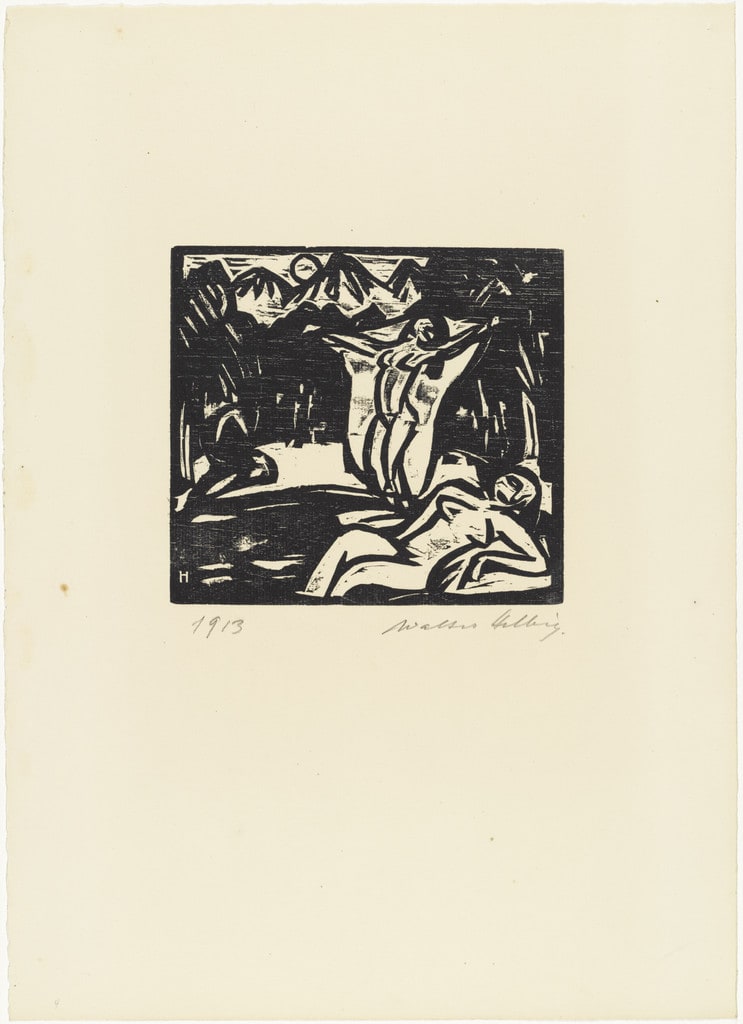 Bathers (Badende) from 16 Woodcuts (16 Holzschnitte)