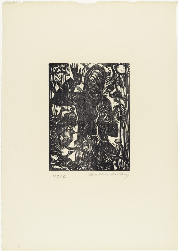Sermon for the Birds (Vogelpredigt) from 16 Woodcuts (16 Holzschnitte)
