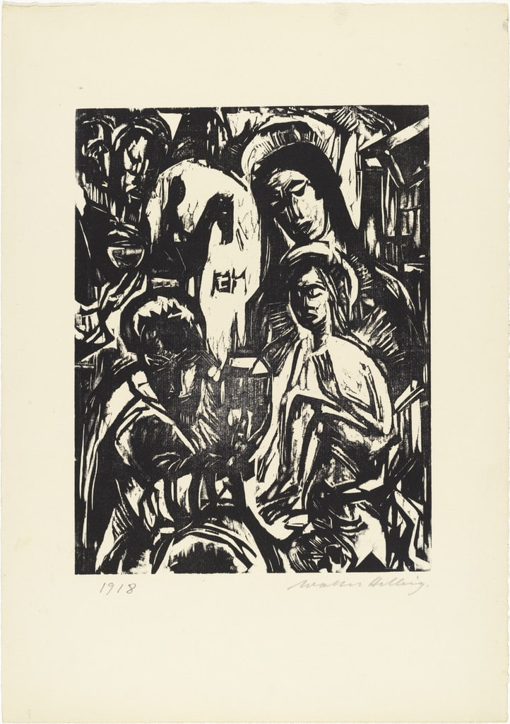 Adoration (Anbetung) from 16 Woodcuts (16 Holzschnitte)
