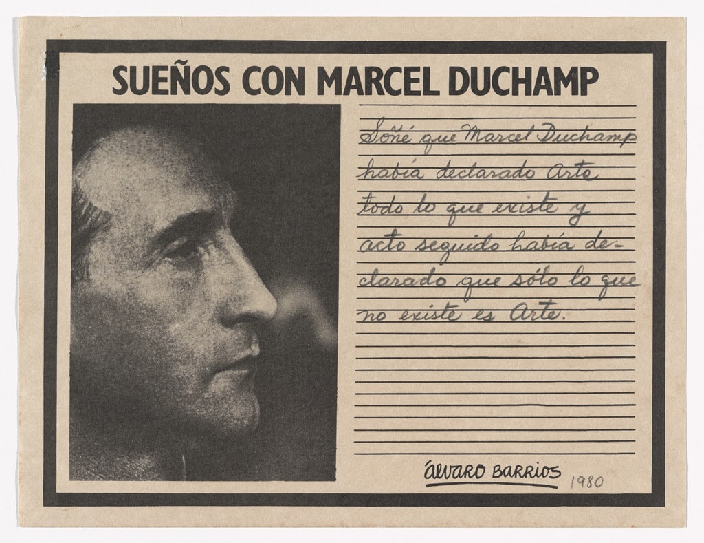 Popular Print for the exhibition "Dreams About Marcel Duchamp" (Grabado popular impreso para la exhibición "Sueños con Marcel Duchamp")