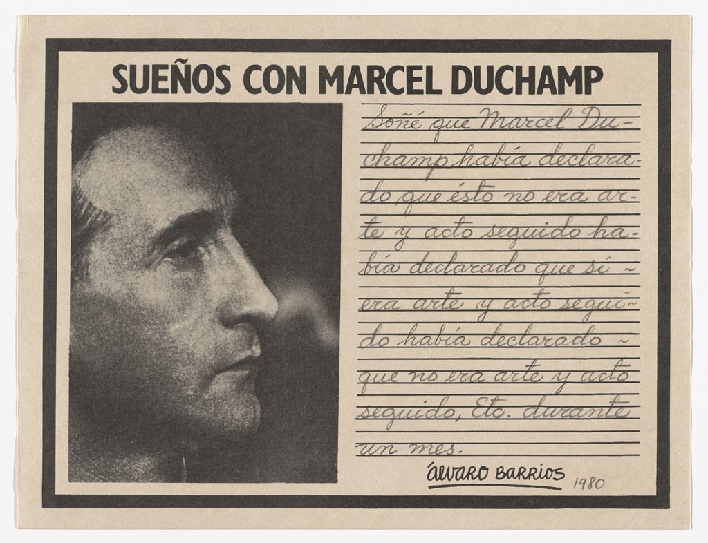 Popular Print for the exhibition "Dreams About Marcel Duchamp" (Grabado popular impreso para la exhibición "Sueños con Marcel Duchamp")