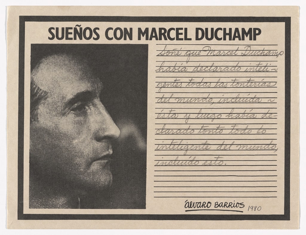 Popular Print for the exhibition "Dreams About Marcel Duchamp" (Grabado popular impreso para la exhibición "Sueños con Marcel Duchamp")