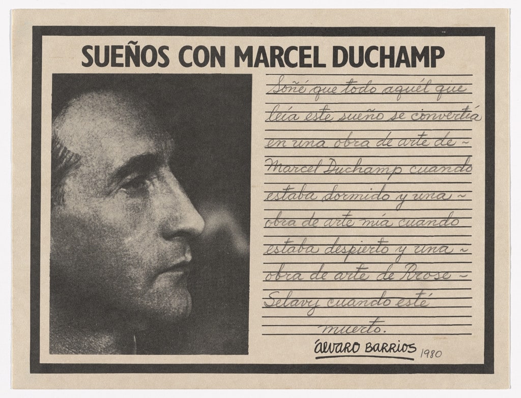 Popular Print for the exhibition "Dreams About Marcel Duchamp" (Grabado popular impreso para la exhibición "Sueños con Marcel Duchamp")