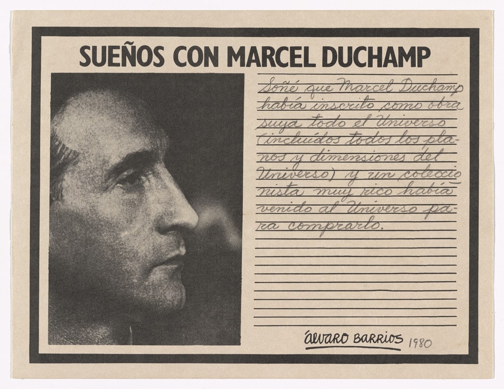Popular Print for the exhibition "Dreams About Marcel Duchamp" (Grabado popular impreso para la exhibición "Sueños con Marcel Duchamp")