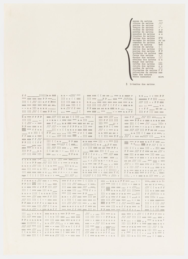 Untitled from the series Typed Writings (Datiloscritos)