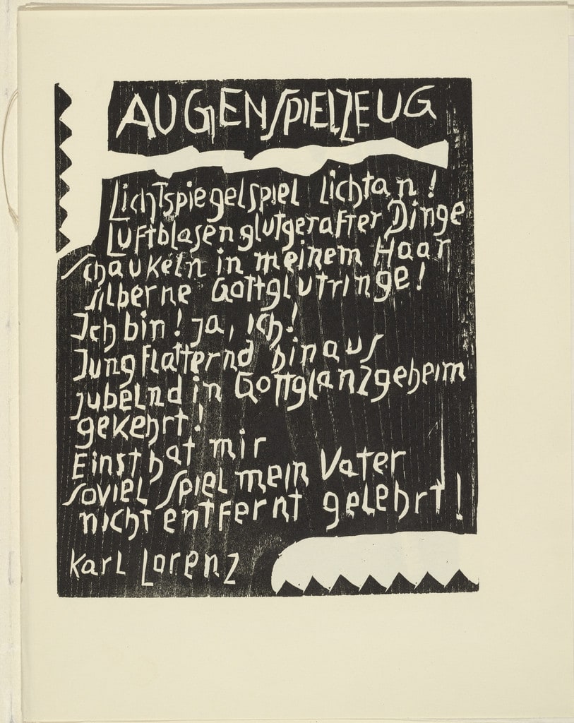 Playthings for the Eye (Augenspielzeug) from the periodical Kündung, vol. 1, no. 3 (March 1921)