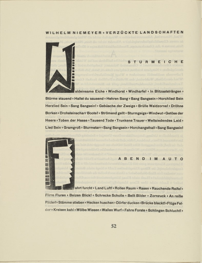 Ornamental initial 'F' from the periodical Kündung, vol. 1, no. 4, 5, 6 (April, May, June 1921)