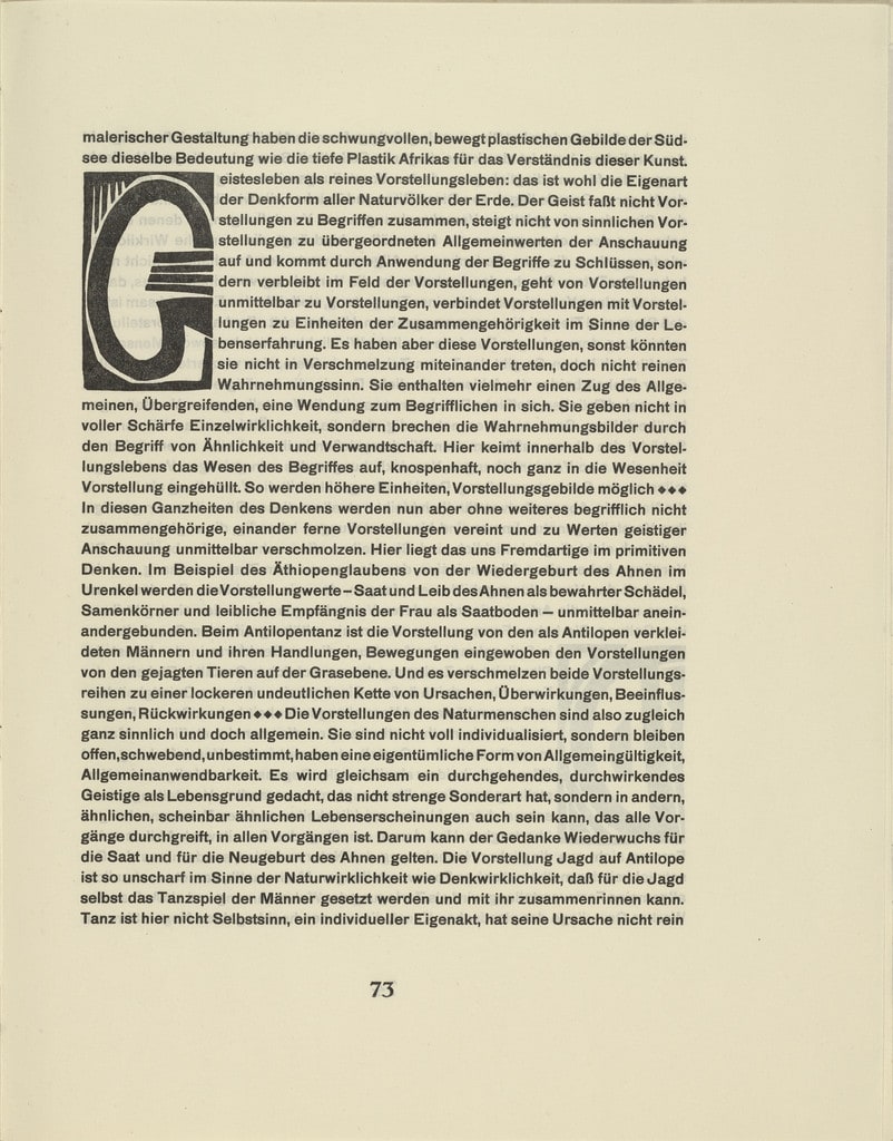 Ornamental initial 'G' from the periodical Kündung, vol. 1, no. 4, 5, 6 (April, May, June 1921)
