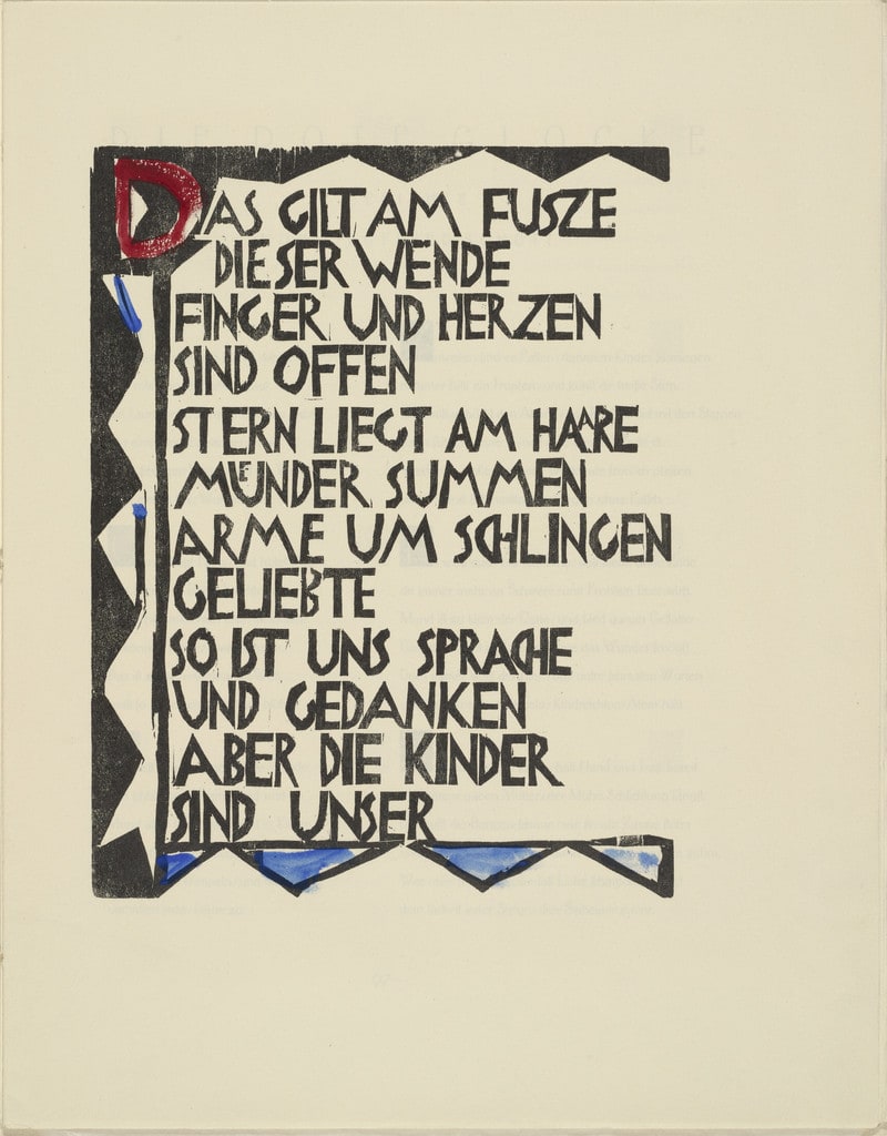 This Is What Counts at the Origin of this Turn (Das gilt am Fuße dieser Wende) from the periodical Kündung, vol. 1, no. 7, 8 (July, August 1921)