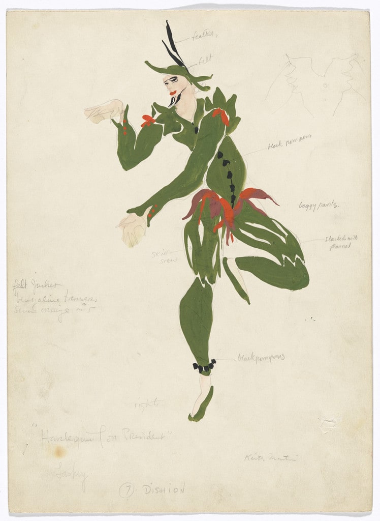 Costume design for the ballet Harlequin for President