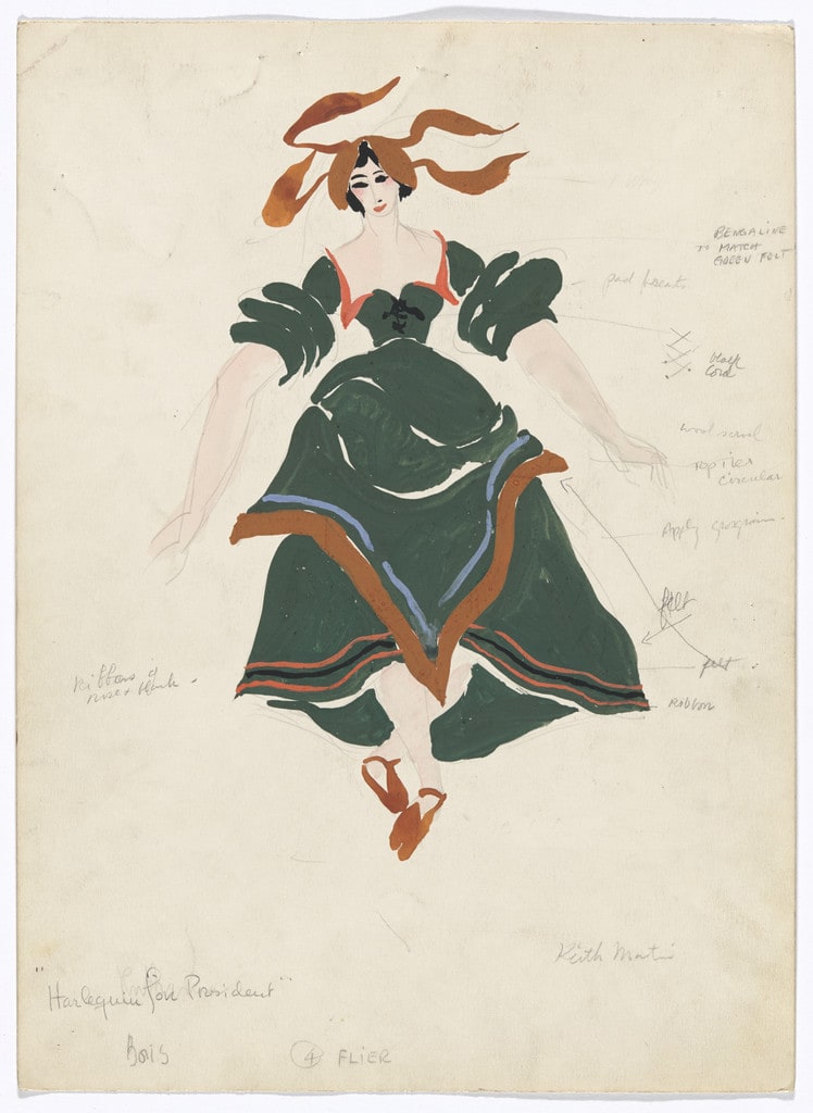 Costume design for the ballet Harlequin for President