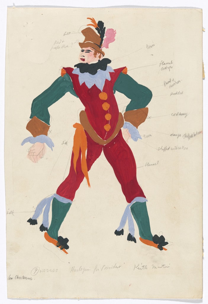 Costume design for the ballet Harlequin for President