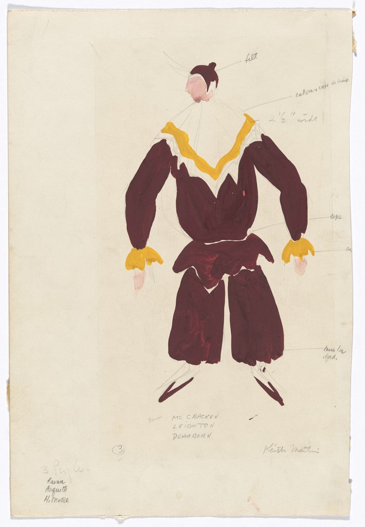 Costume design for the ballet Harlequin for President