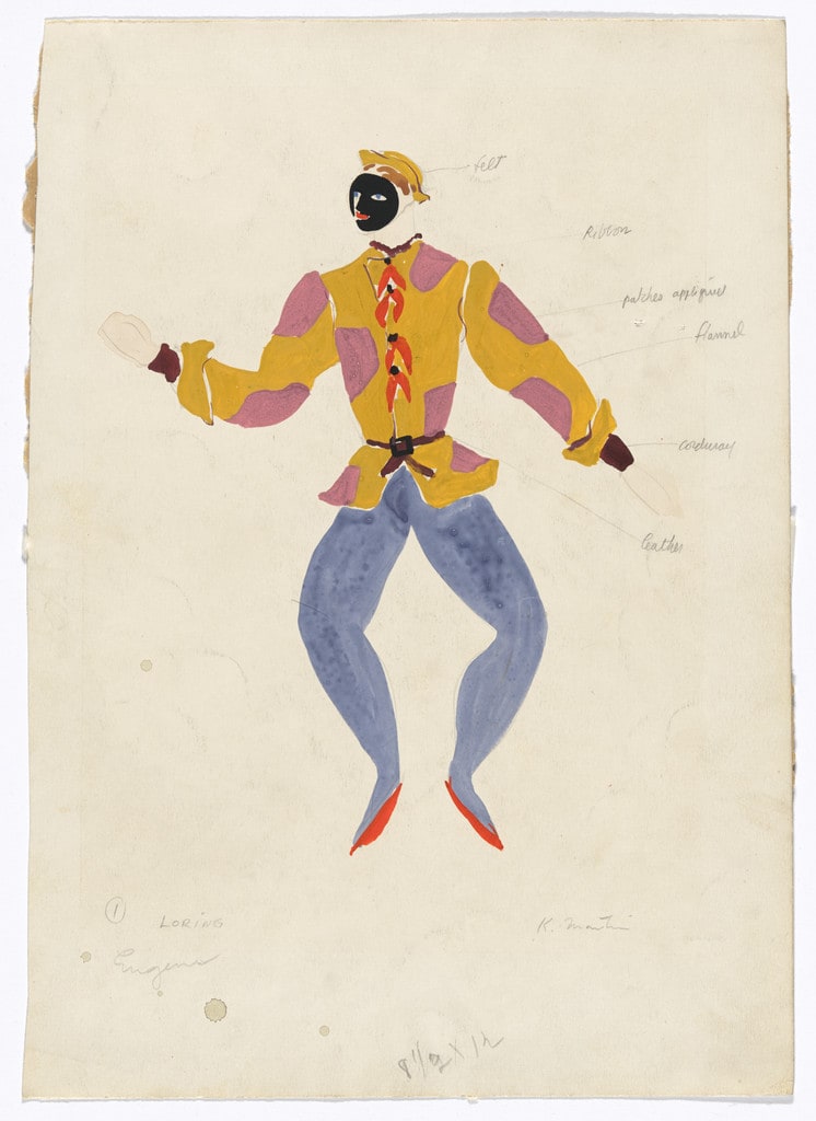 Costume design for the ballet Harlequin for President