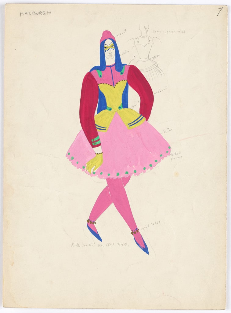 Costume design for the ballet Show Piece