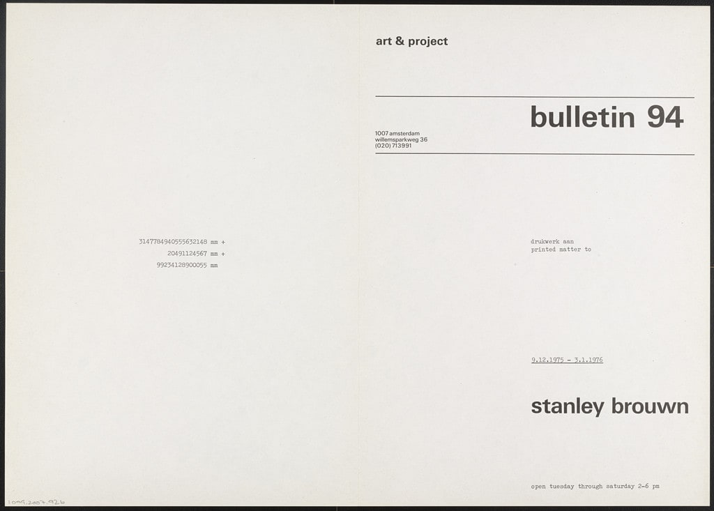 Art & Project Bulletin #92