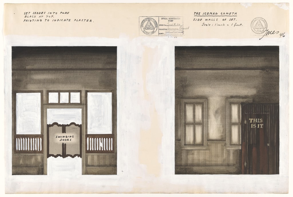 Side Walls of Set. Set design for the play The Iceman Cometh