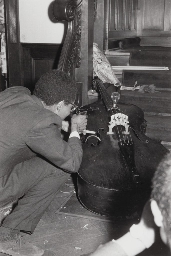 Benjamin Patterson's Variations for Double-Bass, performed during Kleines Sommerfest: Après John Cage, Galerie Parnass, Wuppertal, West Germany, June 9, 1962