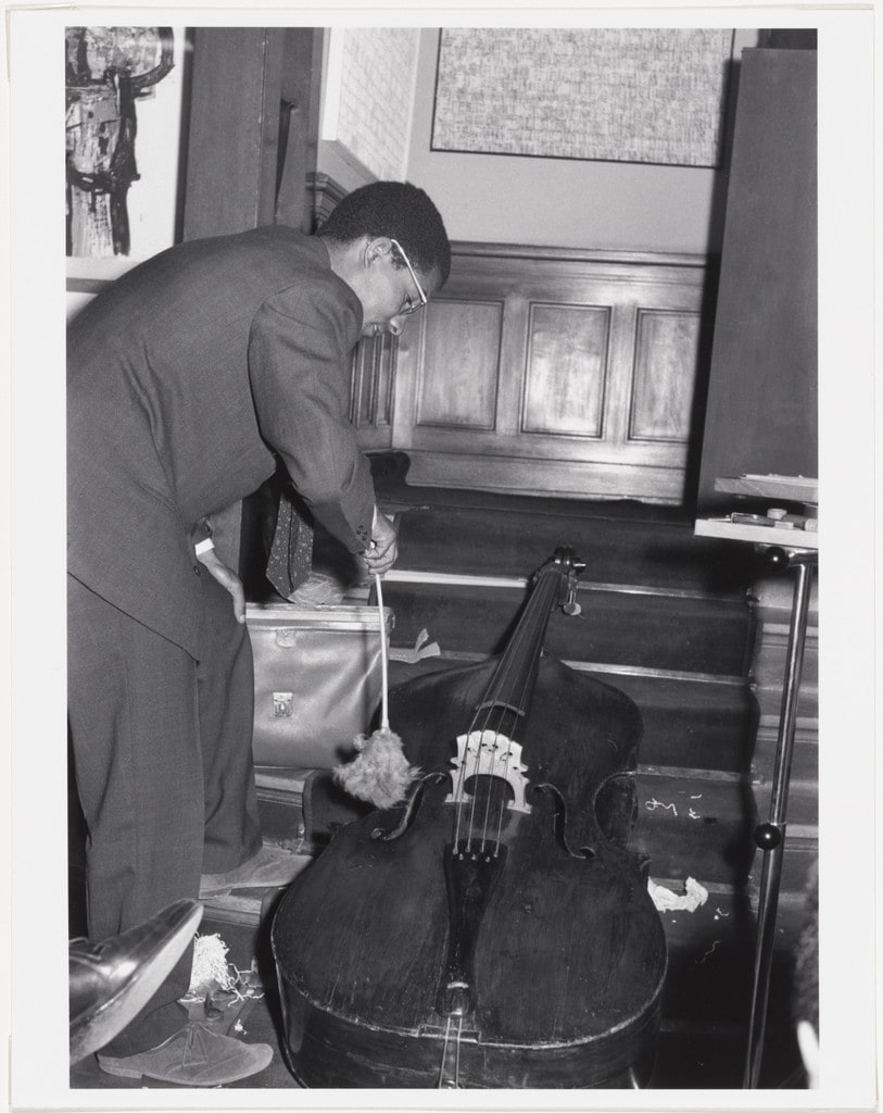Benjamin Patterson's Variations for Double-Bass, performed during Kleines Sommerfest: Après John Cage, Galerie Parnass, Wuppertal, West Germany, June 9, 1962