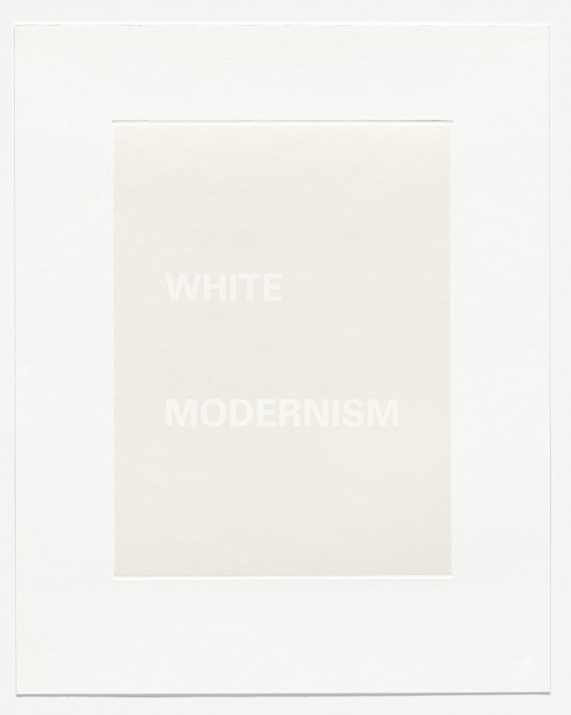 Title page from White Modernism