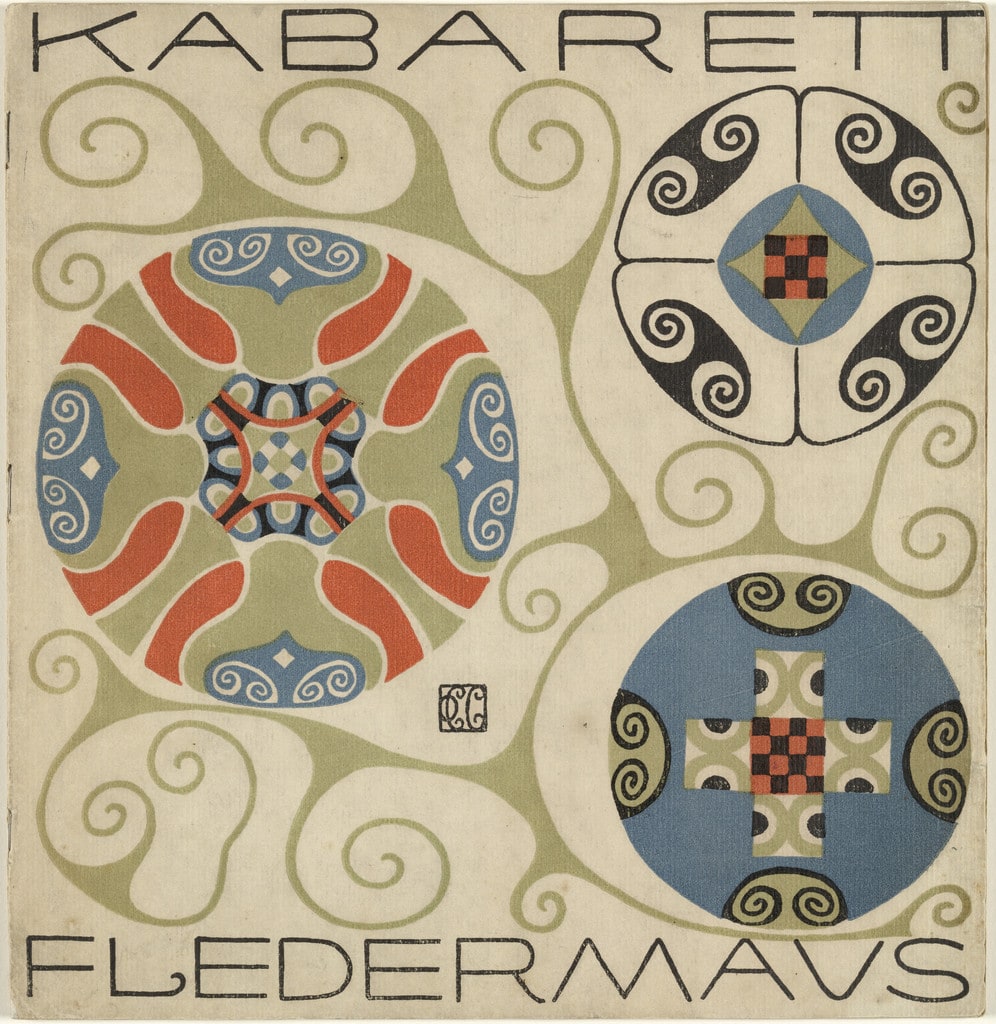Front cover from the First Theater Program of Kabarett Fledermaus (Cabaret Fledermaus)
