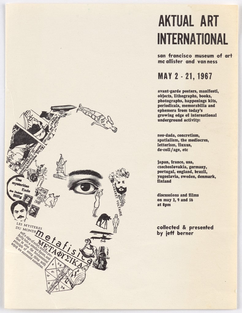 Flyer for Aktual Art International, San Francisco Museum of Art, May 2–21, 1967