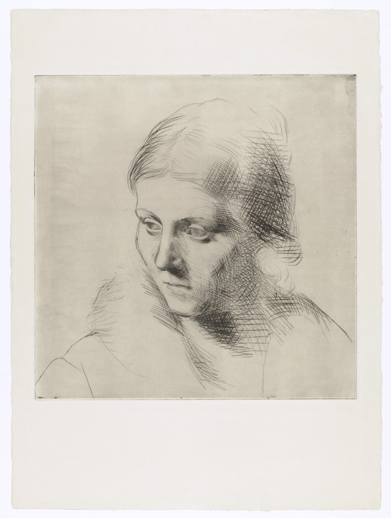 Portrait of Olga in a Fur Collar (Portrait d'Olga au col de fourrure)