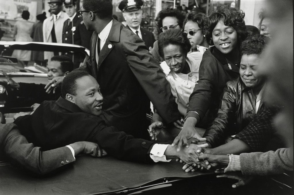 Dr. Martin Luther King Jr., after nomination for Nobel Peace Prize, Baltimore, Maryland