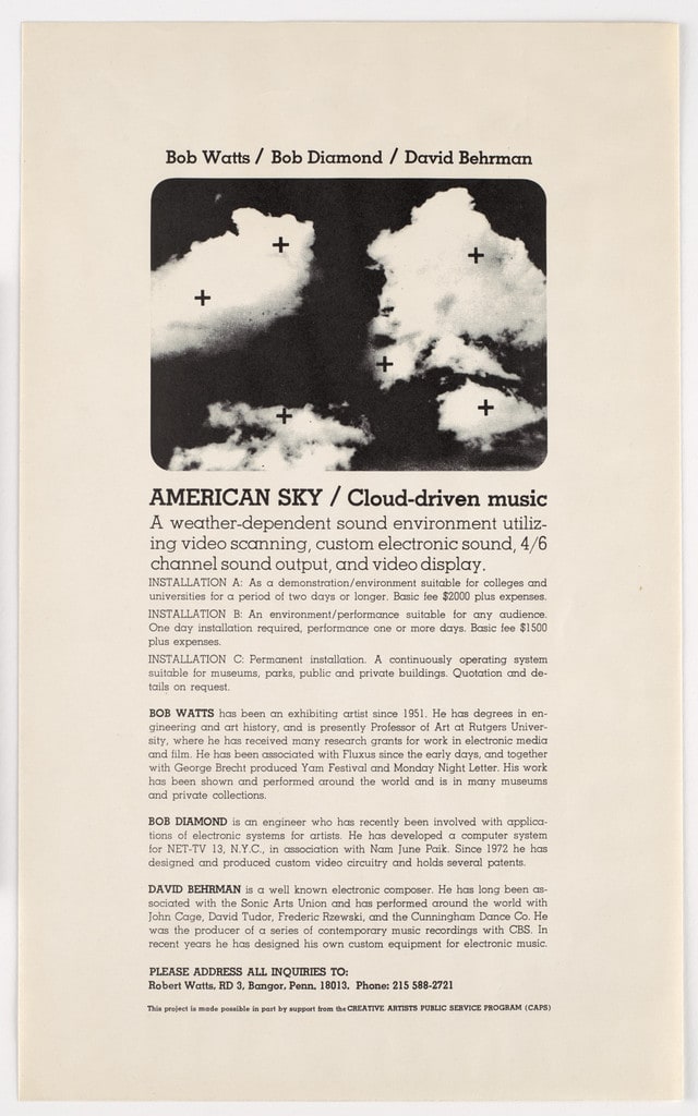 Flyer for American Sky / Cloud-Driven Music