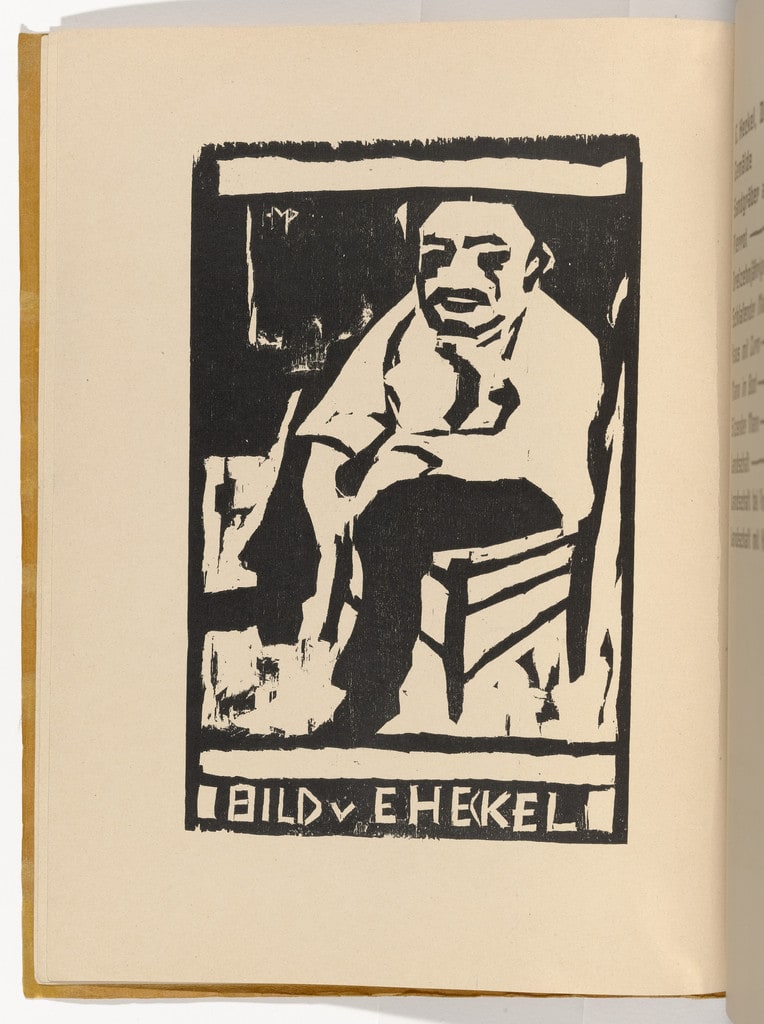 Seated Man (Sitzender Mann) (plate, folio 3 verso) from KG Brücke