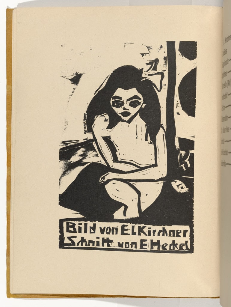 Sitzender Akt (Fränzi) [Seated Nude (Fränzi)] (plate, folio 5 verso) from KG Brücke