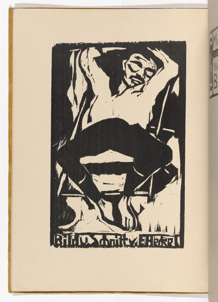 Schlafender Mann (Pechstein) [Sleeping Man (Pechstein)] (plate, folio 15 verso) KG Brücke