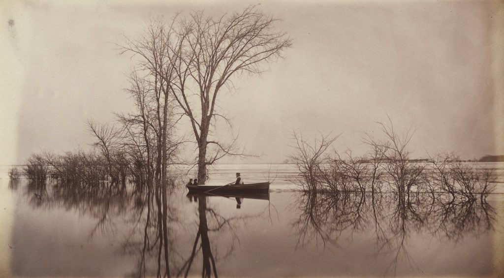 Spring Inundation. Bank of the St. Lawrence River