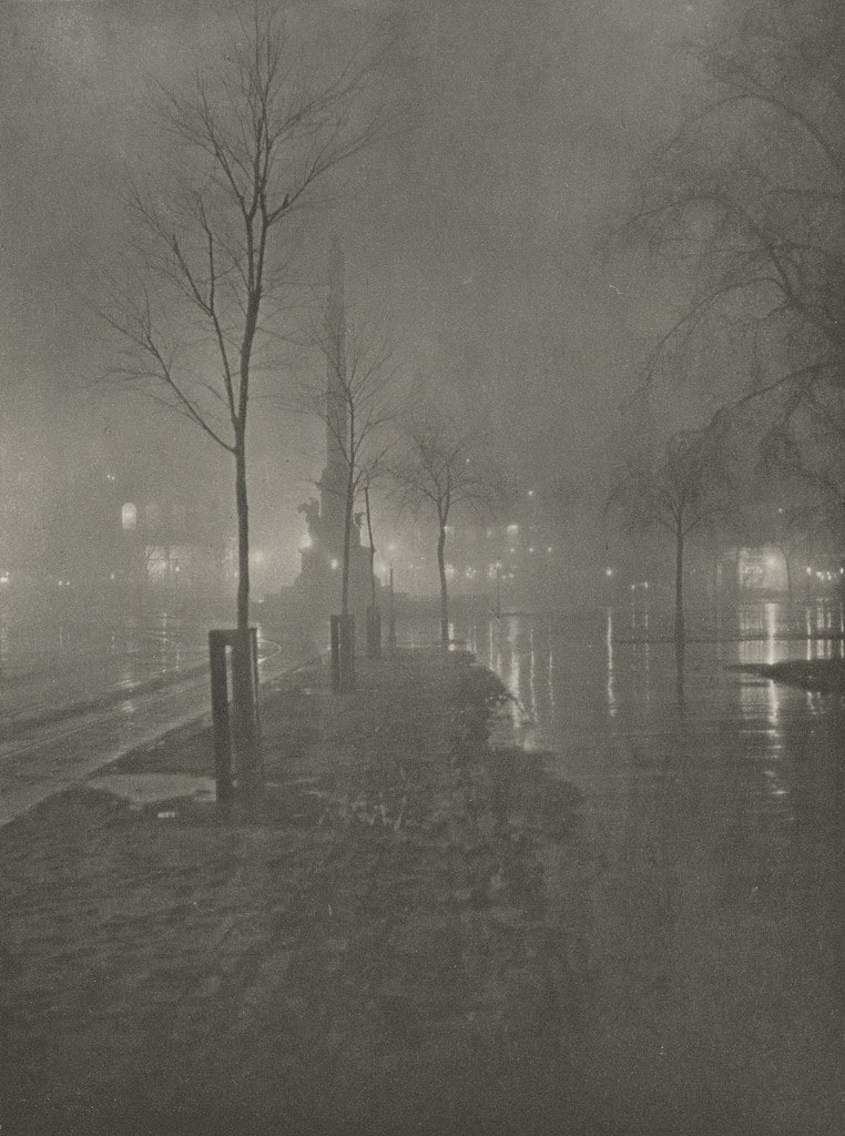 Wet Night, Columbus Circle, New York