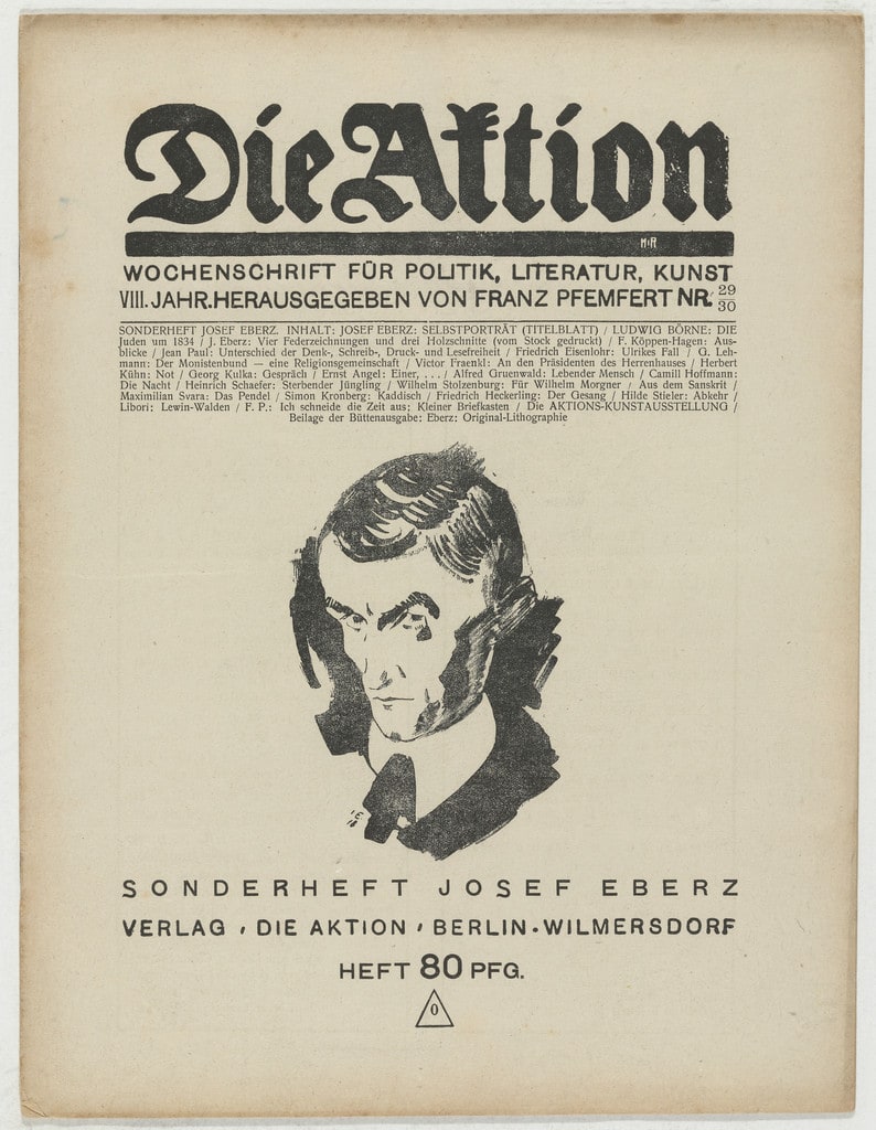 Die Aktion, vol. 8, no. 29/30