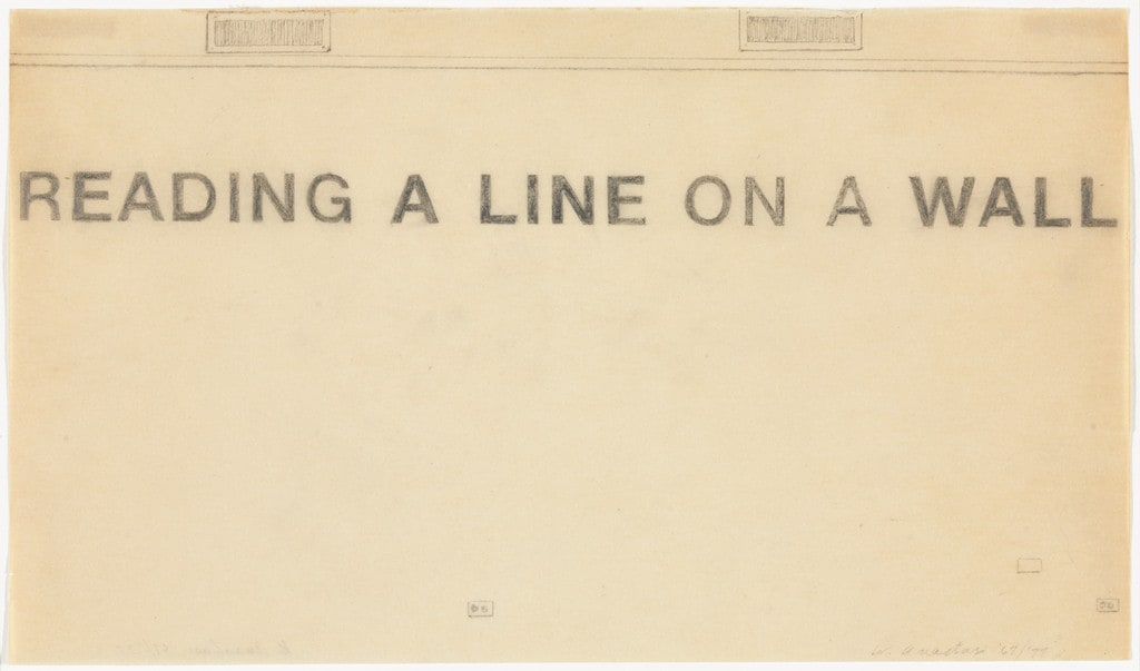 Untitled (READING A LINE ON A WALL)