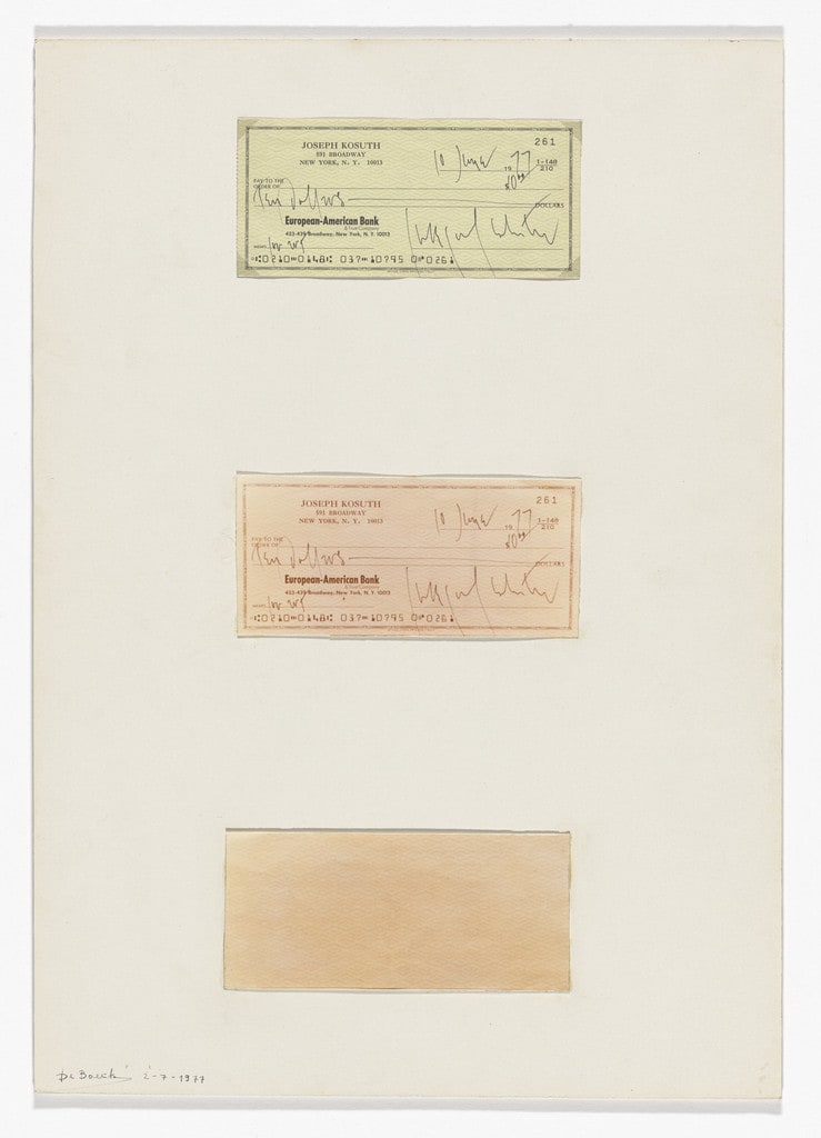 Chèque J. Kosuth