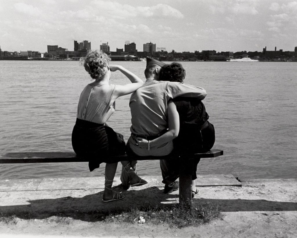 Three on a Bench, Detroit River