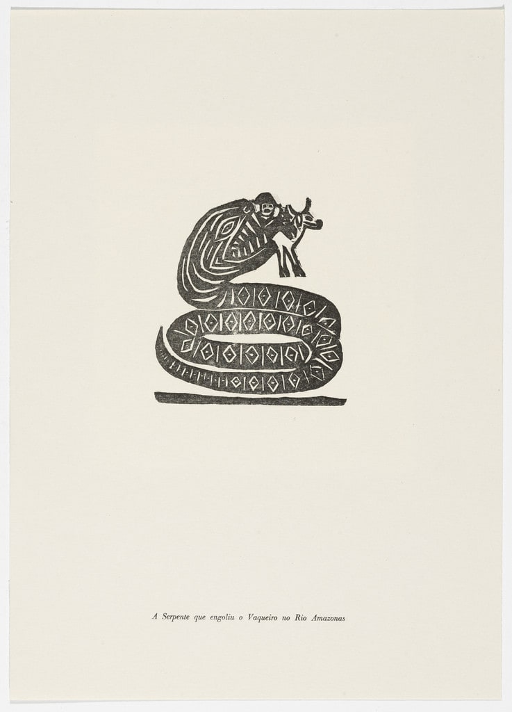 A Serpente que engoliu o Vaqueiro no Rio Amazonas from the portfolio Xilogravura Popular do Nordeste (Popular Woodcuts of the Northeast)