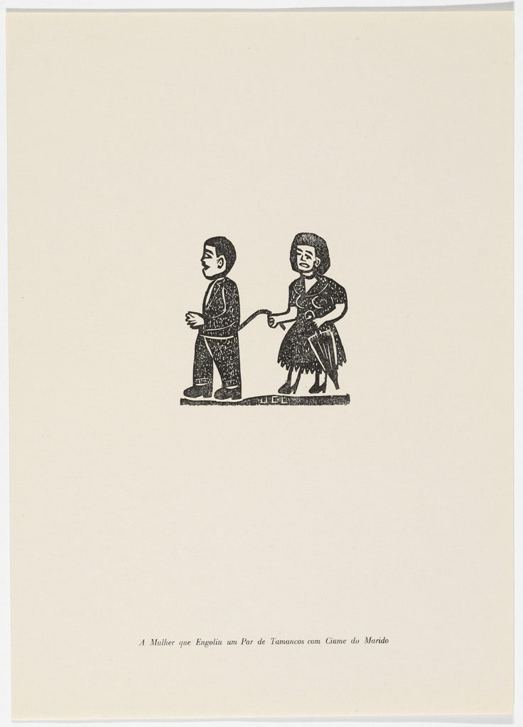 A Mulher que Engoliu um Par de Tamancos com Ciume do Marido from the portfolio Xilogravura Popular do Nordeste (Popular Woodcuts of the Northeast)